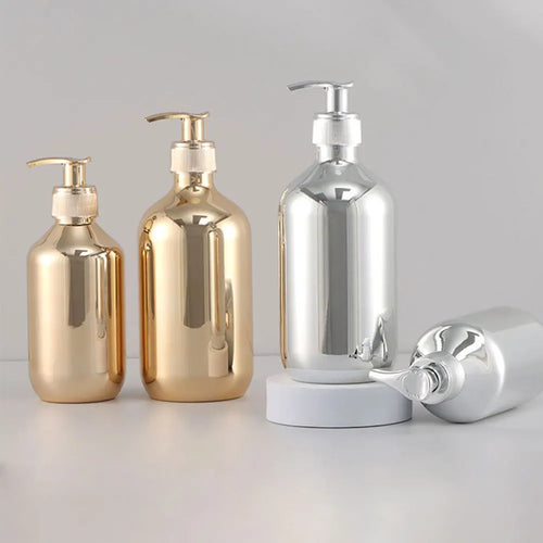 bouteille rechargeable en plastique pour shampoing et gel douche
