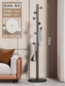 Freestanding Marble Metal Coat Rack, 3 Storage Shelves, 9 Hooks, Hall Tree for Coats, Hats, Bags, Entryway Organizer