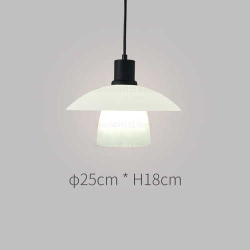 Nordic minimalist LED pendant light Danish designer flying saucer - vue 13 sur 16
