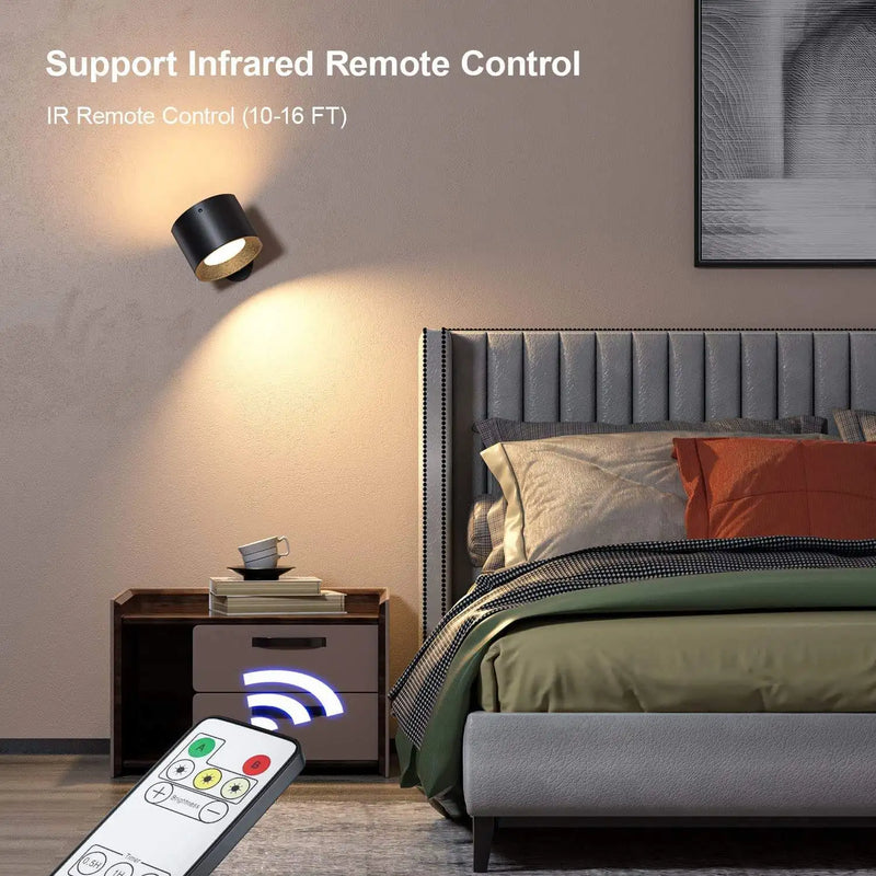 Applique murale LED rechargeable avec télécommande tactile
