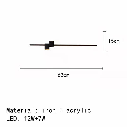 minimalist led wall light artistic design - vue 16 sur 15