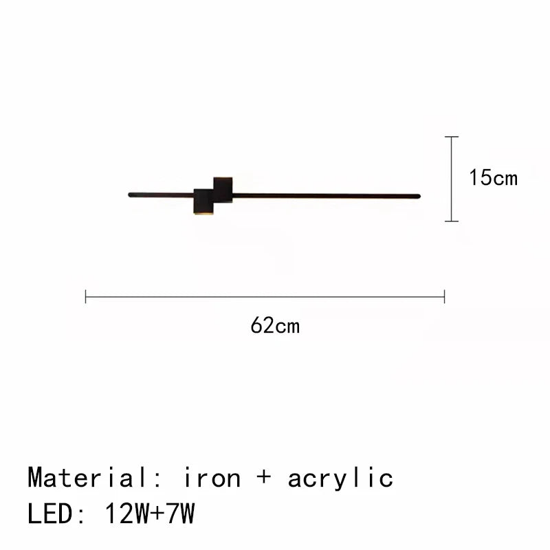 minimalist led wall light artistic design - vue 15 sur 15