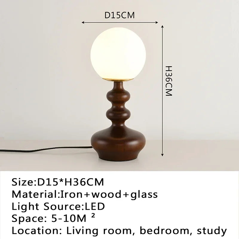 Modern desk lamp, retro creative living room, study room, villa, hotel bedroom, interior decoration, glossy LED bedside lamp - vue 6 sur 21