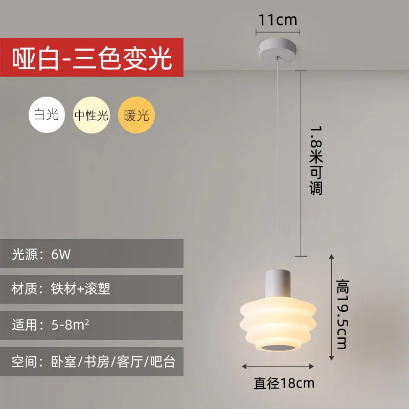 Transparent acrylic pendant light for minimalist interior decor - vue 9 sur 9