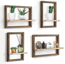 4 Pcs Floating Shelves for Wall, Rustic Wood Wall Shelves for Wall Decor Mounted Shelves Bathroom, Living Room, Kitchen Storage