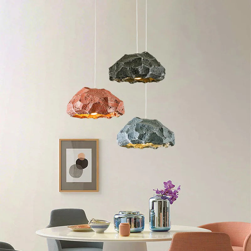 Suspension design nordique chambre Wabi Sabi LED lustre créatif décoration de la maison Restaurant Bar vestiaire luminaire - vue 5 sur 11