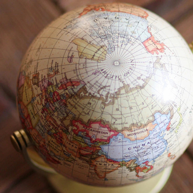 globe terrestre rétro créatif pour enfants décoration géographie apprentissage - vue 6 sur 6