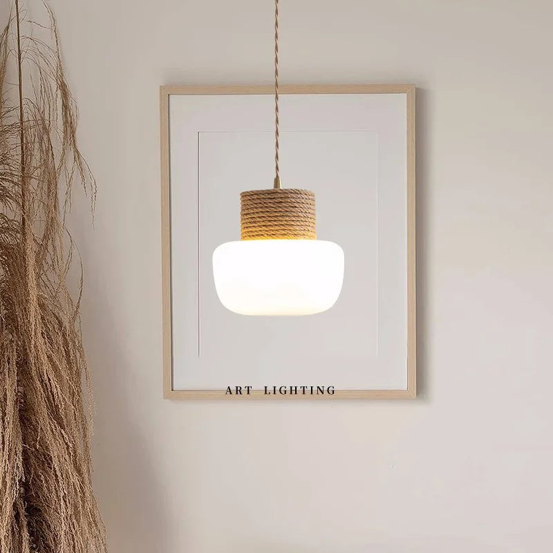 suspension LED en verre design nordique décorative - vue 7 sur 8