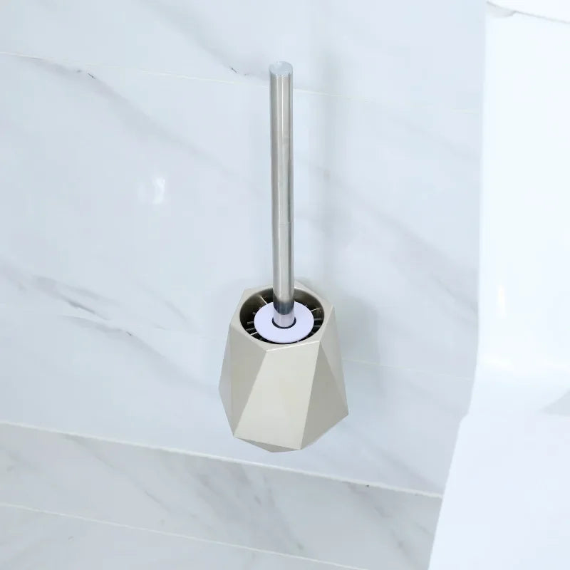 brosse de toilette en silicone avec support mural ou sur pied - vue 6 sur 10