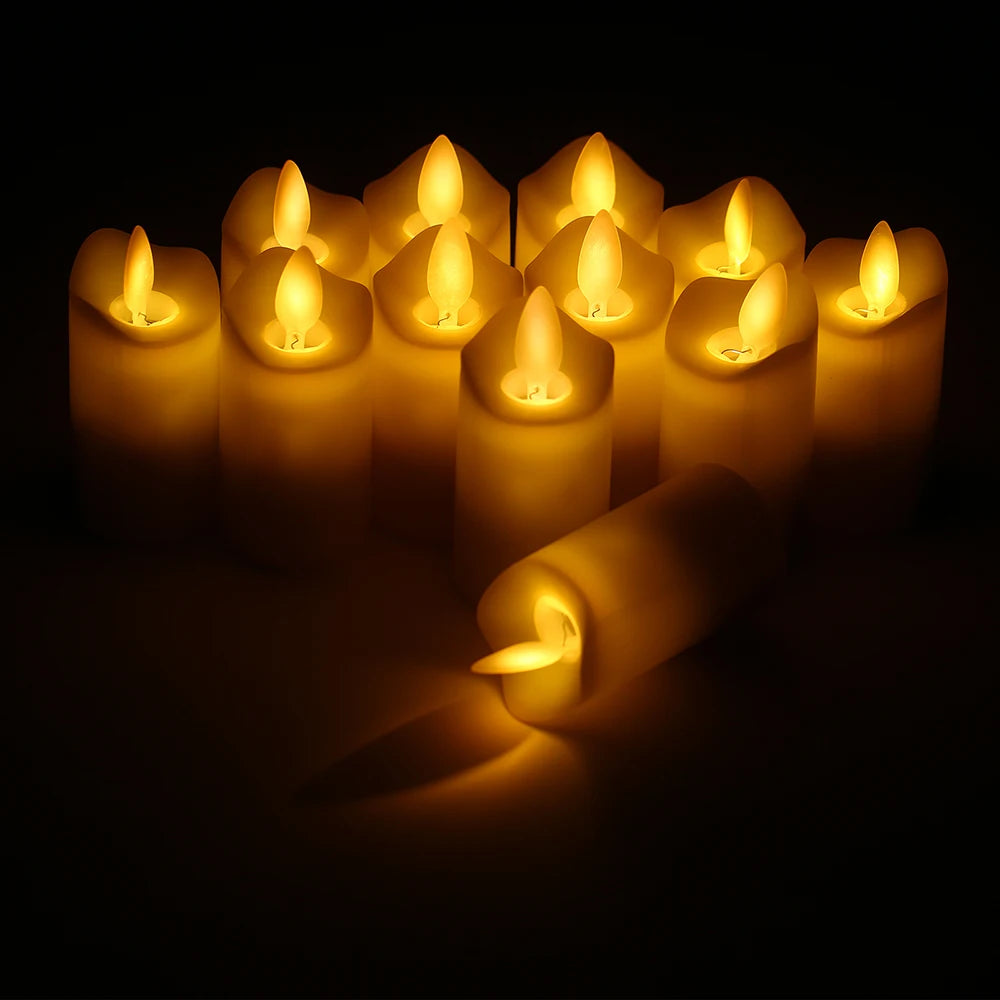 lot de 12 bougies led rechargeables sans flamme pour Noël Halloween - vue 7 sur 6