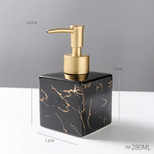 bouteille en céramique pour désinfectant et gel douche - vue 25 sur 26