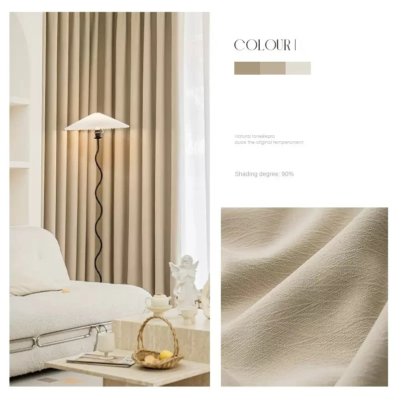 Rideau occultant style minimaliste plissé pour salon chambre - vue 16 sur 16