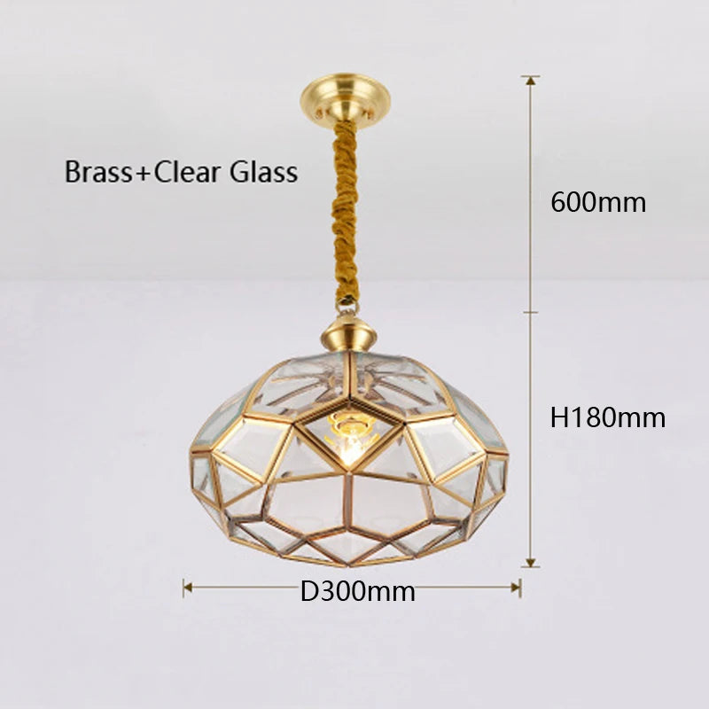 plafonnier en cuivre style américain moderne pour intérieur créatif et simple - vue 6 sur 7