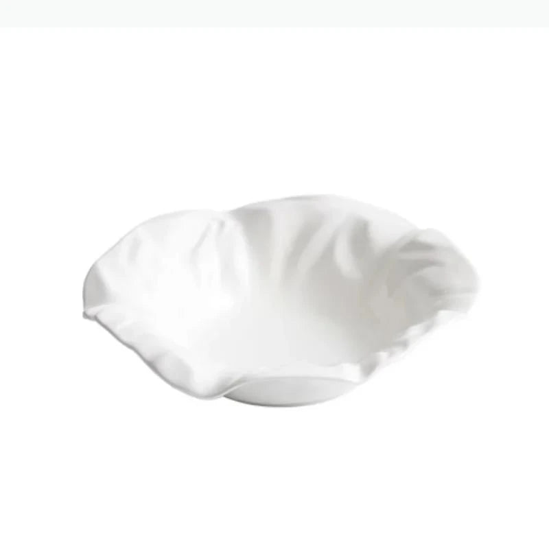 Assiette bol céramique plissée irrégulière style moderne