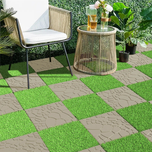 Dalles terrasse emboitables effet pierre 30 cm