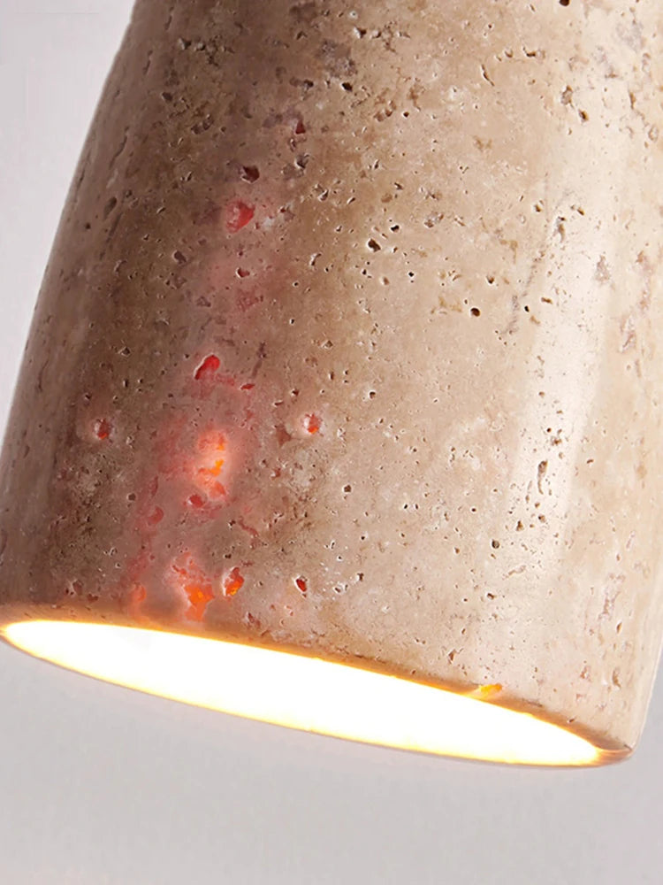 Suspension LED naturel jaune grotte pierre lustre chambre à côté moderne nordique luminaire suspendu ligne bouteille de vin E27 - vue 6 sur 8