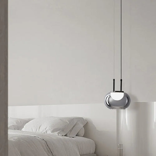 Minimalist Nordic design glass LED pendant light - vue 3 sur 23