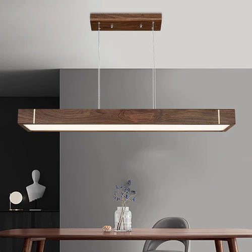 Lustre bois led suspendu au design moderne
