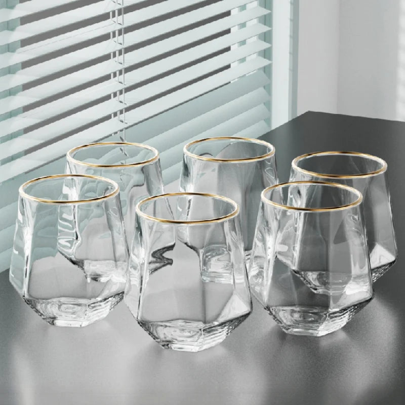 Ensemble 6 verres whisky 320 ml style facette - vue 4 sur 7