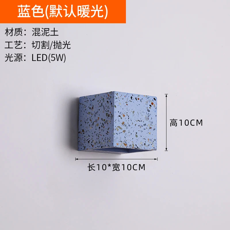Decorative minimalist industrial style cement LED wall light - vue 10 sur 10