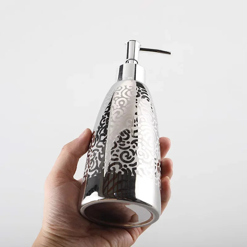 bouteille en céramique pour lotion et gel douche - vue 4 sur 12
