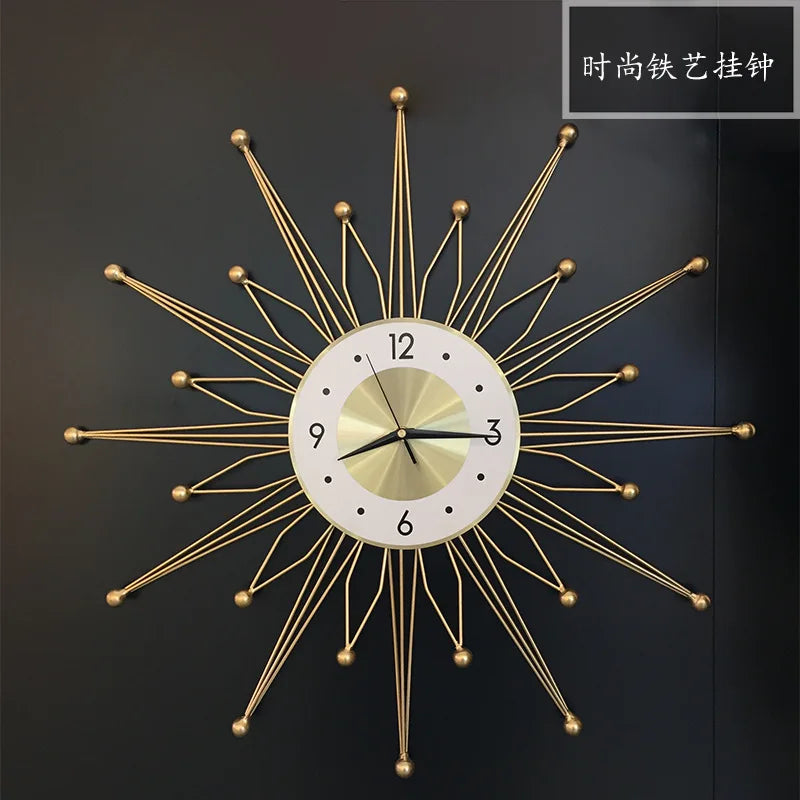 Nordic Wall Clock for Living Room, Modern Minimalist Home Clock, Atmosphere Fashion, Decorative Wall Watch, 50 cm, 60 cm, 80 cm - vue 3 sur 6