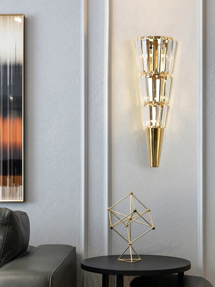 applique murale led en cristal pour décoration moderne et élégante - vue 4 sur 8