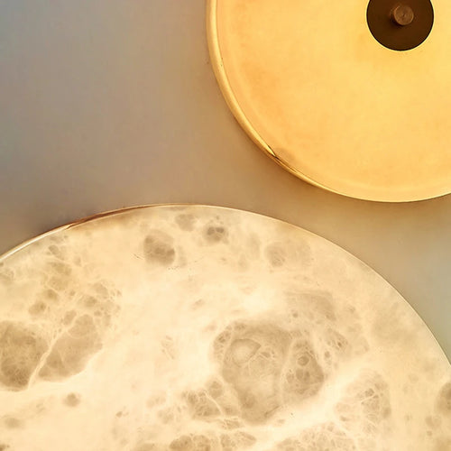 applique murale ronde led en marbre pour restaurant hôtel - vue 7 sur 8