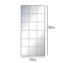 French retro decorative full-length mirror, square lattice false window to increase the sense of space, wall-mounted household m