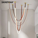 Post-modern minimalist creative strip chandelier for contemporary interiors