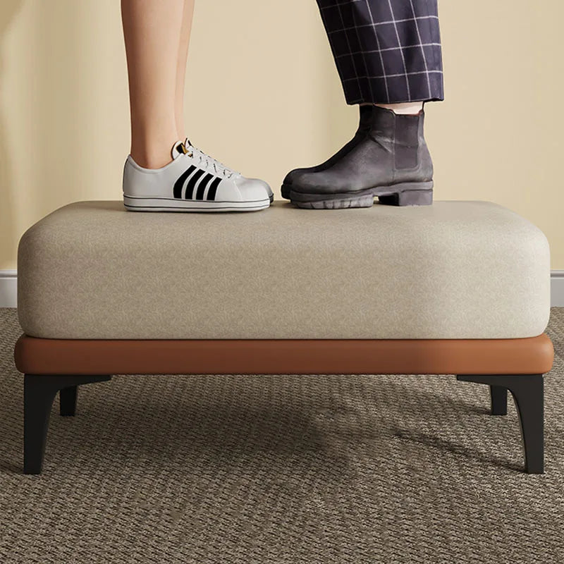 tabouret en velours moderne nordique pouf unique et peu encombrant - vue 6 sur 24