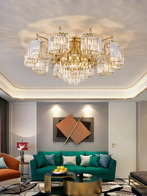 lustre rond à led intensité variable luxe 2022 - vue 4 sur 16