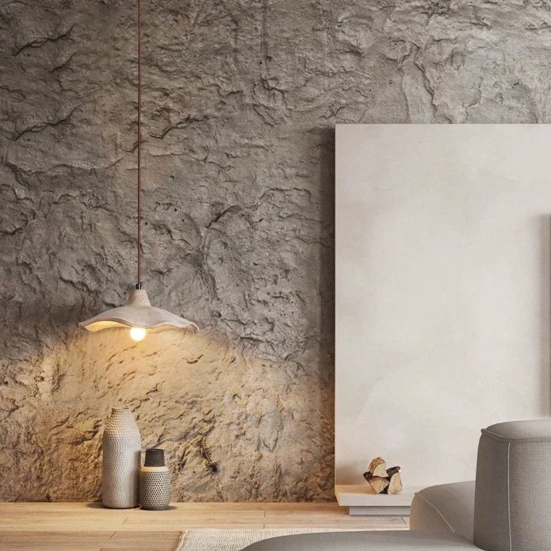 lustre wabi-sabi en ciment pour décoration intérieure et extérieure - vue 6 sur 15