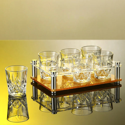 Verres a shot sculptes luxe 50ml lot elegant