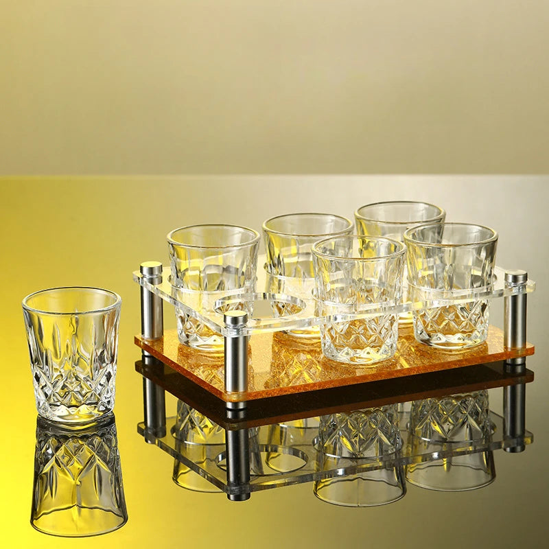Verres a shot sculptes luxe 50ml lot elegant