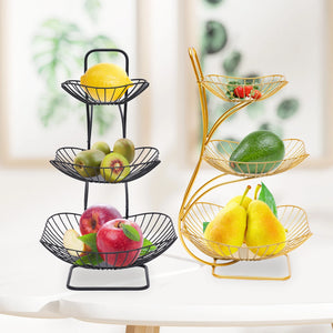 three-tier fruit and vegetable storage rack