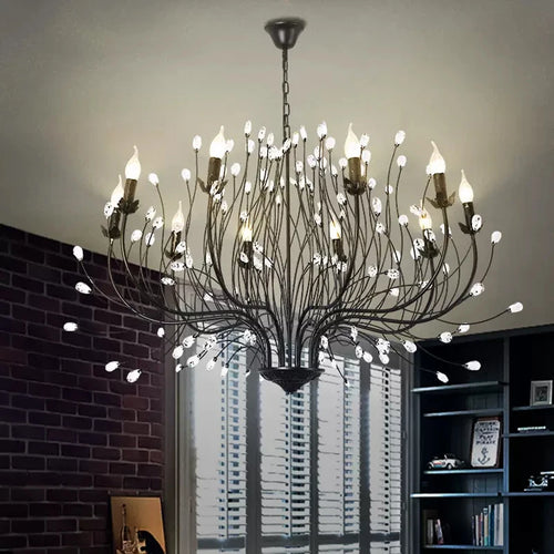 lustre led en cristal design pour un intérieur élégant et moderne - vue 3 sur 7