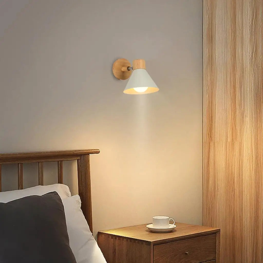 applique murale led en bois style nordique moderne - vue 5 sur 23