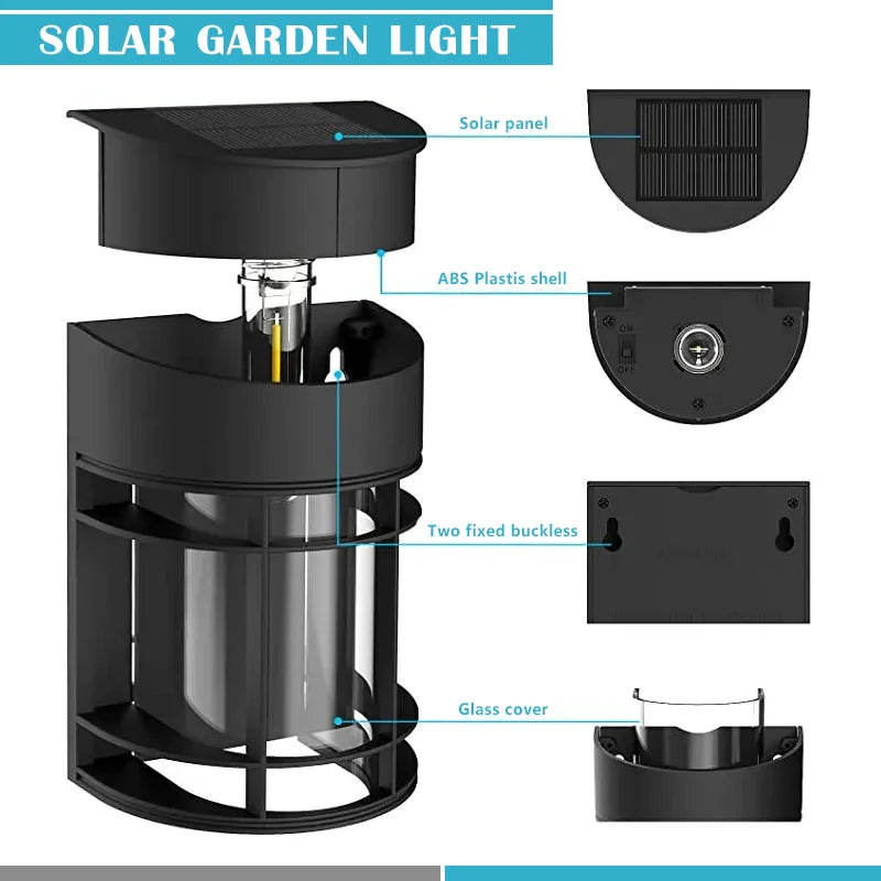 lumière solaire led extérieure pour clôture et paysage - vue 5 sur 8
