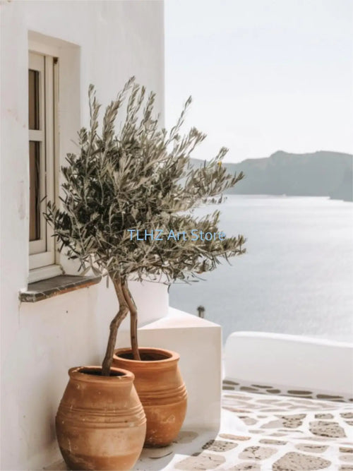 affiches modernes de paysage de voyage en été en grèce