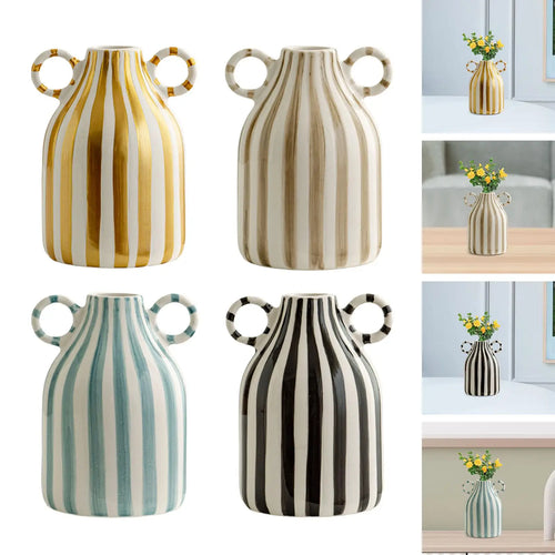 Decorative Flower Vase, Nordic Boho Vase, Small Vase, Home Decor, Porcelain - vue 5 sur 10