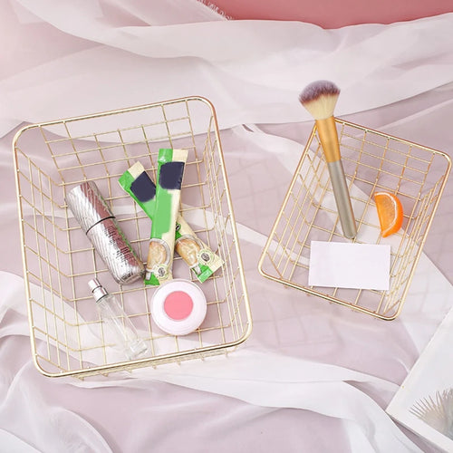 panier en fer pour rangement à la maison et salle de bain