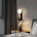 Modern minimalist nordic style rotating LED wall light