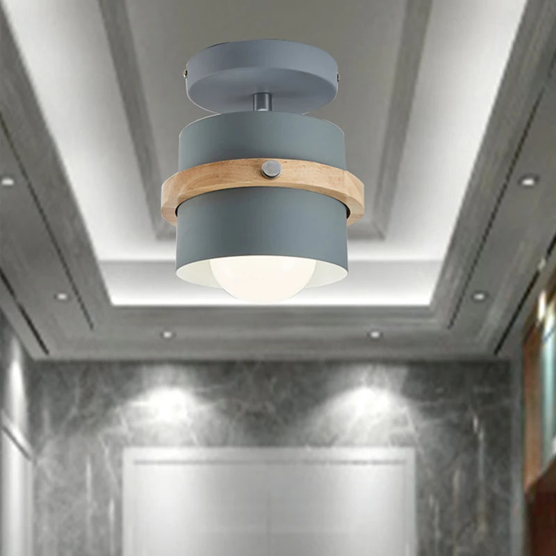 plafonnier nordique en bois luminaire créatif décoration moderne - vue 4 sur 18