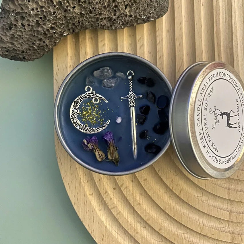 bougies parfumées en cristal avec fleur cadeau fait main pour aromathérapie - vue 6 sur 9