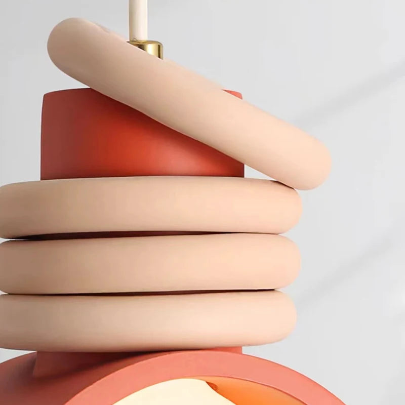 lustre led design en résine pour éclairage intérieur réglable - vue 6 sur 8