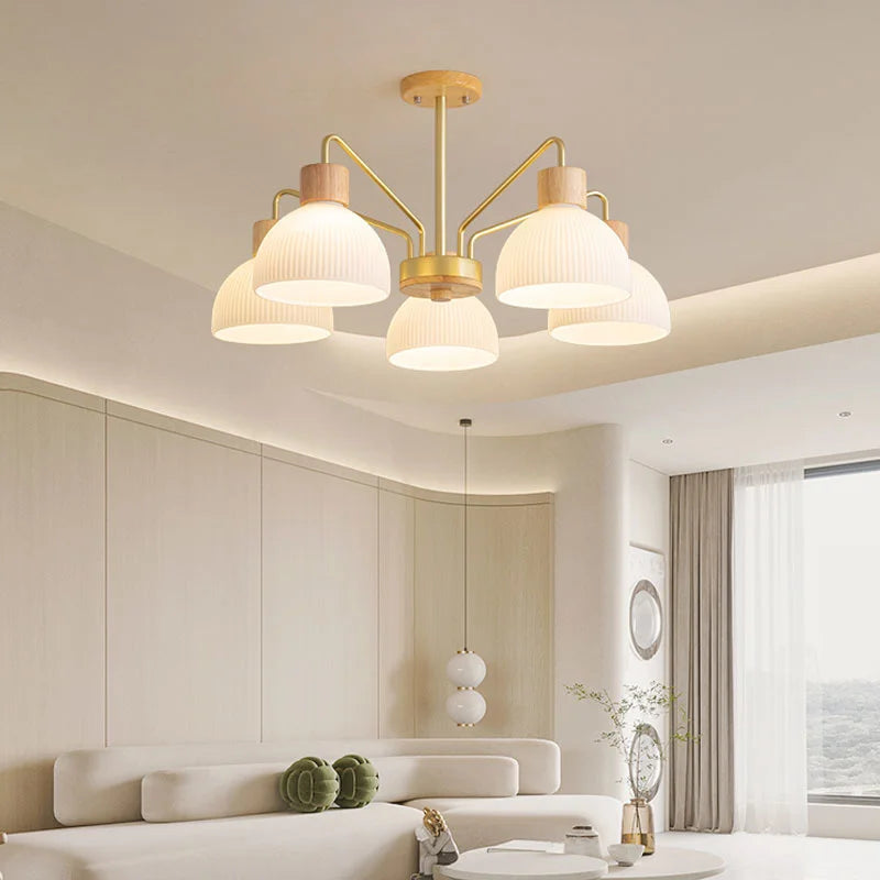lustre en bois moderne pour décoration intérieure élégante et contemporaine - vue 3 sur 11