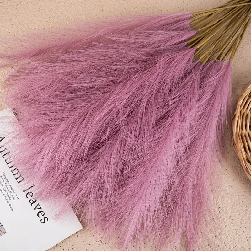 lot de 5 fausses fleurs de pampa pour décoration mariage et Noël - vue 8 sur 17