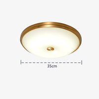 Plafonnier LED rond en verre au design moderne