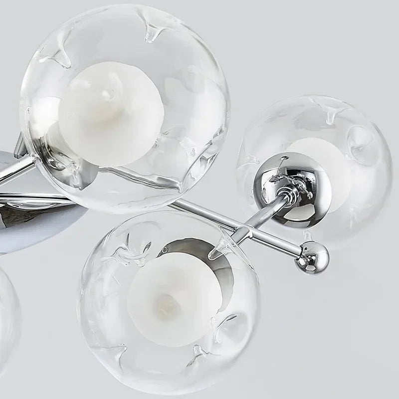 2024 Glass Chandelier Chrome Magic Bean Lights for  Living Room Pendant Lamp Bedroom Dining Room Ceiling Hanging Lamp - vue 6 sur 9